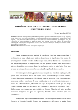 ELEMENTOS CONSTITUIDORES DE SUBJETIVIDADES SURDAS