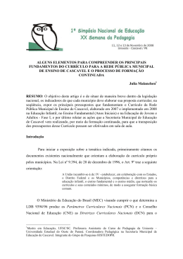 Alguns elementos para compreender os principais - UENP-CCP