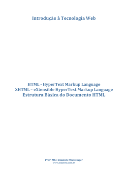 Estrutura Básica do Documento HTML/XHTML