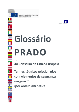 Gloss&aacute;rio PRADO - Council of the European Union
