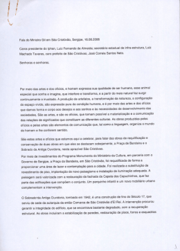 Fala do Ministro Gil em São Cristovão. Sergipe. 10.08.2006