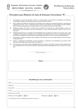 Formulário Relatório de Extensão novo RT 1326-12