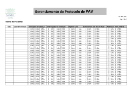 Gerenciamento do Protocolo de PAV