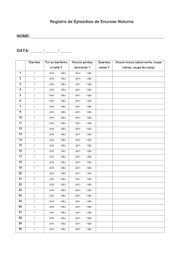(Registro de epis&oacute;dios de enurese noturna)