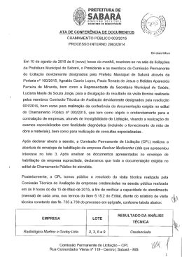 2&ordf; ata chamamento p&uacute;blico 003/2015