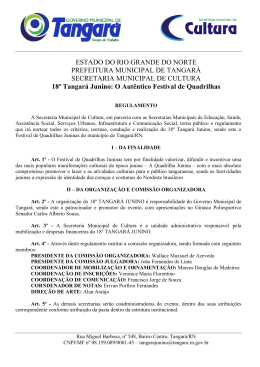 regulamento oficial - Governo Municipal de Tangará