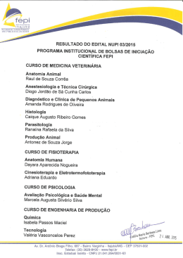 resultado do edital nupi 03/2015 programa institucional de bolsas