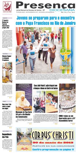 Jornal Presença Diocesana 141 Maio 2013