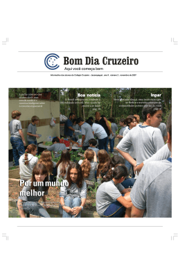 Bom dia Cruzeiro2.pmd - Sociedade de Benefic&ecirc;ncia Humboldt