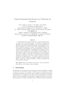 Caixas Orientadas Envolventes na Verifica&ccedil;&tilde;ao de - Visgraf