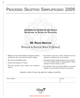 PROCESSO SELETIVO SIMPLIFICADO 2009