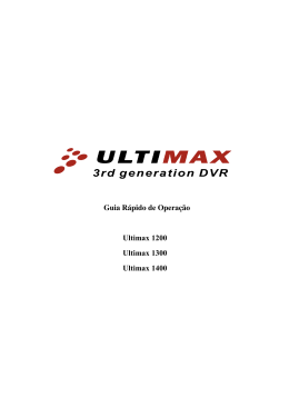 Guia Rápido de Operação Ultimax 1200 Ultimax 1300 Ultimax 1400