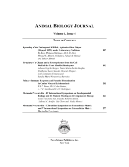 animal biology journal - SBBC -Sociedade Brasileira de Biologia