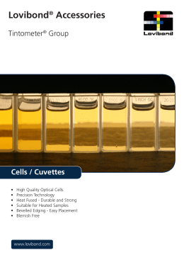 Cell Brochure - Lovibond Colour | Colour Measurement