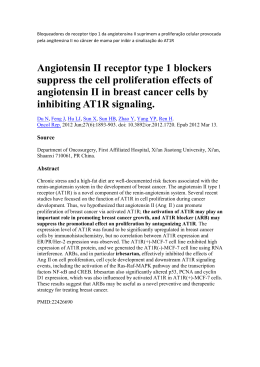 Angiotensin II receptor type 1 blockers suppress the cell proliferation