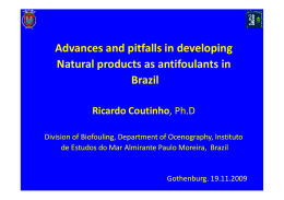 Advances and pitfalls in developing Natural products as antifoulants