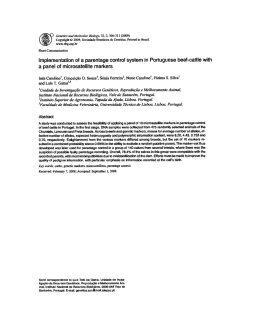 Implementation of a parentage control system in Portuguese beef