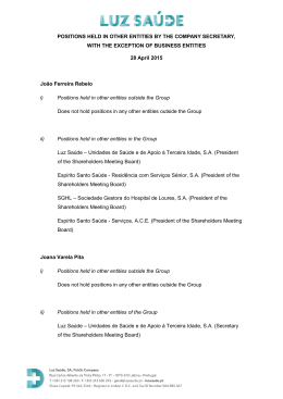 POSITIONS HELD IN OTHER ENTITIES BY THE COMPANY