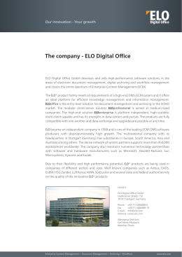 The company - ELO Digital Office