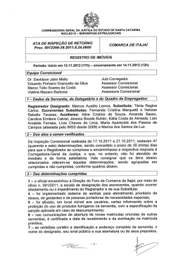 Itajai - Corregedoria-Geral da Justi&ccedil;a de Santa Catarina