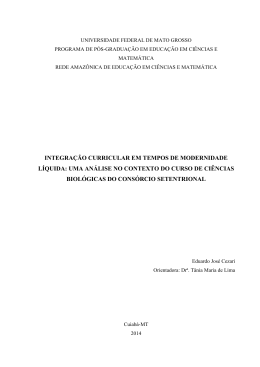 integra&ccedil;&atilde;o curricular em tempos de modernidade l&iacute;quida