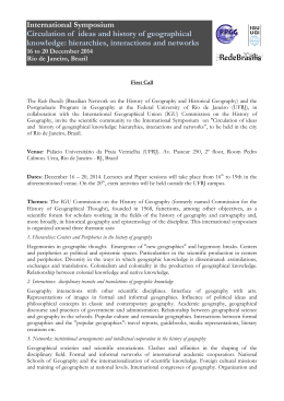 International Symposium Circulation of ideas and history of