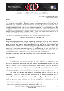 A ORIGEM DO VIDRO E SEU USO NA ARQUITETURA O
