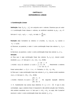 CAP&Iacute;TULO 3 DEPEND&Ecirc;NCIA LINEAR 1 Combina&ccedil;&atilde;o Linear