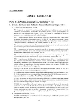 LI&Ccedil;&Atilde;O 8 S DANIEL 7:1-28