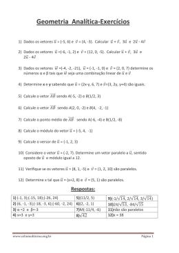 Geometria Anal&iacute;tica