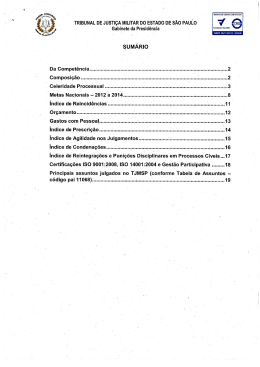 |Jj& TRIBUNAL DE JUSTI&Ccedil;A MILITAR DO ESTADO DE S&Atilde;O PAULO