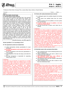 Esta prova tem como objetivo avaliar aspectos referentes &agrave;