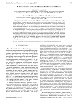 A characterization of the scientific impact of Brazilian institutions