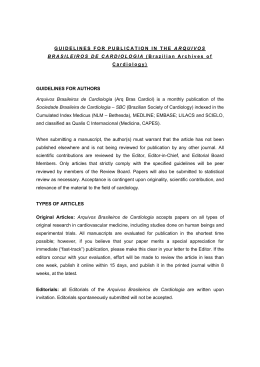 GUIDELINES FOR AUTHORS - Sociedade Brasileira de Cardiologia