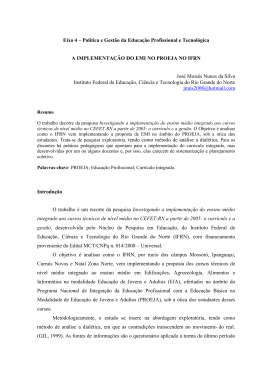 a implementa&ccedil;&atilde;o do emi no proeja no ifrn