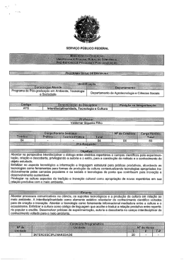 Interdisciplinaridade, Tecnologia e Cultura