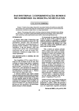 DAS DOUTRINAS EXPERIMENTA&Ccedil;&Atilde;O: RUMOS E