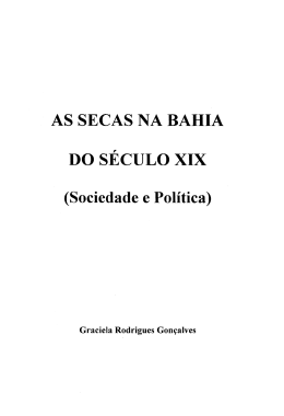 As Secas na Bahia do Século XIX - PPGH - UFBA