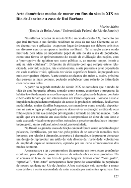 Arte dom&eacute;stica: modos de morar em fins do s&eacute;culo XIX no Rio de