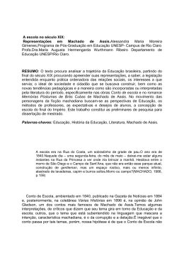 A escola no s&eacute;culo XIX: Representa&ccedil;&otilde;es em Machado de Assis