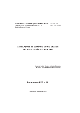 As rela&ccedil;&otilde;es de com&eacute;rcio do Rio Grande do Sul