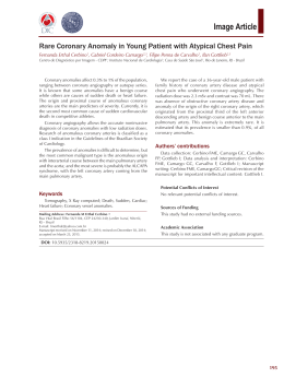 Rare Coronary Anomaly in Young Patient with Atypical Chest Pain