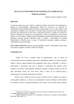 3 rela&ccedil;&atilde;o entre direito de informa&ccedil;&atilde;o e direitos da