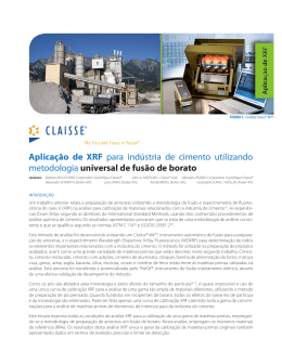 Aplica&ccedil;&atilde;o de XRF - Corporation Scientifique Claisse