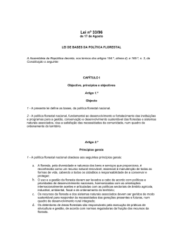 Lei de bases da pol&iacute;tica florestal