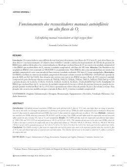 Funcionamento dos ressuscitadores manuais