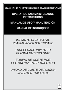 impianto di taglio al plasma inverter trifase threephase inverter