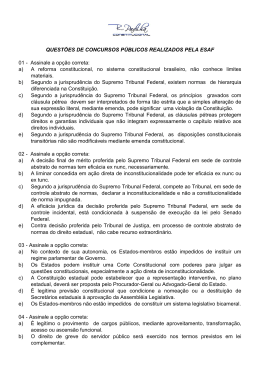 Quest&otilde;es Selecionadas de