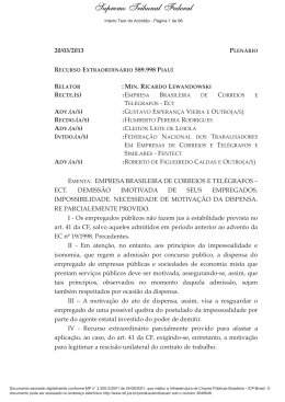 Supremo Tribunal Federal Supremo Tribunal Federal