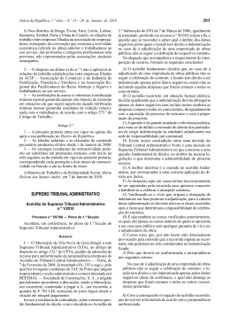 Ac&oacute;rd&atilde;o do Supremo Tribunal Administrativo n.&ordm; 1/2010